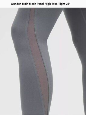 Lululemon | Mesh‑Back Training Leggings | Size 8